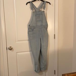 Seersucker Denim Overalls